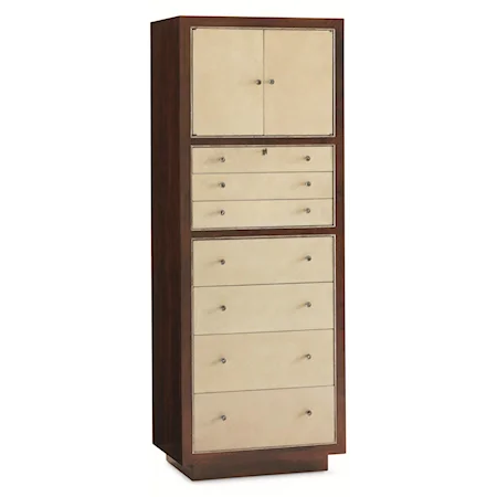 "Hidden Treasure" & "7 Up" Mod Jewelry Chest with 7 Drawers, Working Lock and 2-Door Storage Cabinet